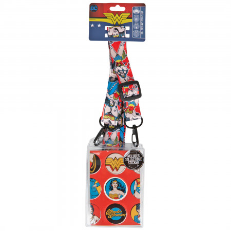 Wonder Woman Classic Lanyard with Collectible Sticker